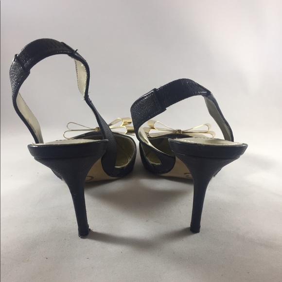 Cynthia Rowley | Black Peep Toes with Bows | 8 - Picture 5 of 5