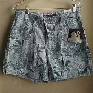 Baby blue flowery shorts