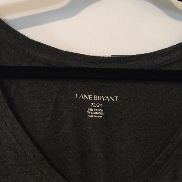 lane bryant - grey tunic with black asymmetric hem - Picture 3 of 4