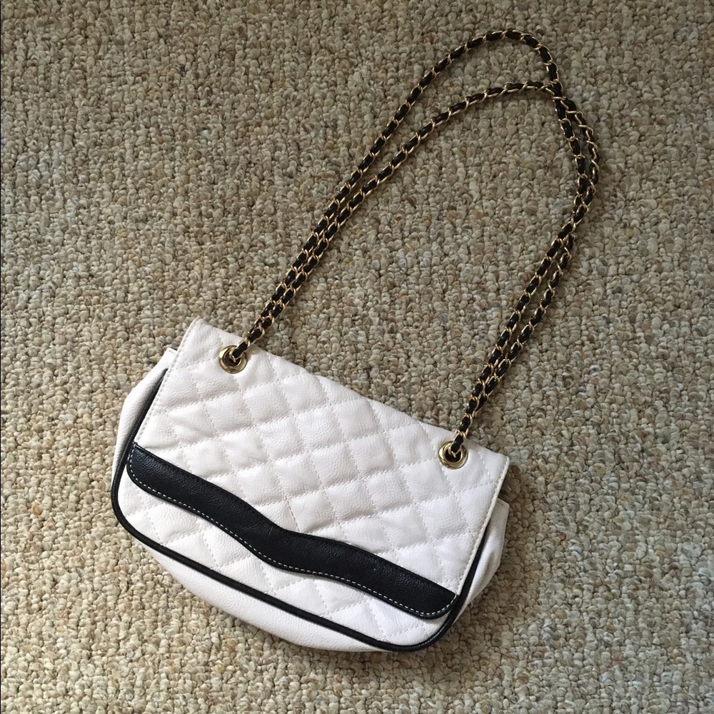 ALDO Dressy chain bag - Black & White