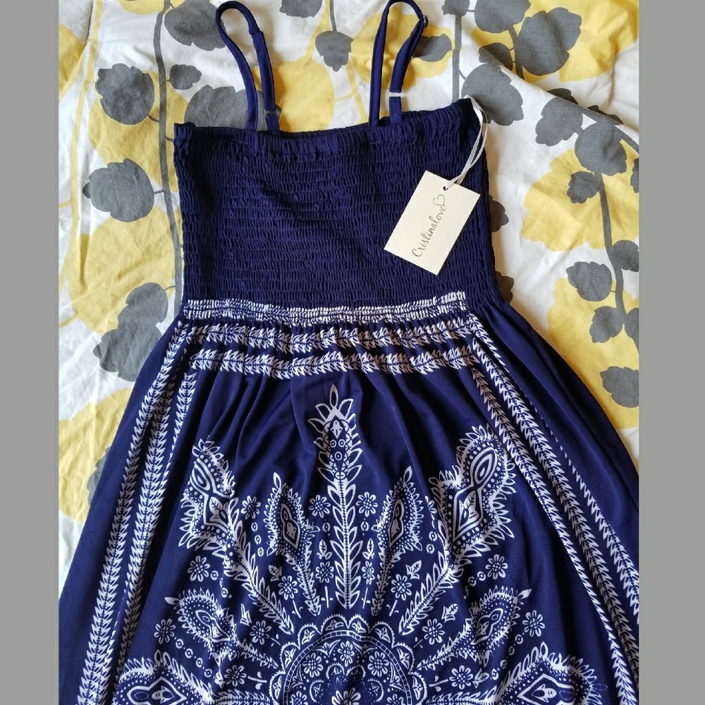Sale! Adorable navy summer dress