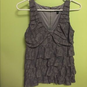 Express grey lace top