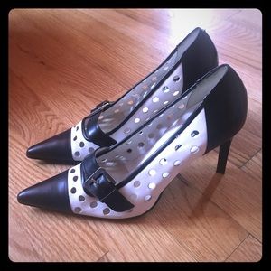 Via Spiga Black and White Pumps