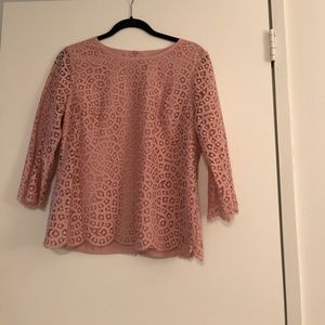 Jcrew Pale Pink Lace Blouse