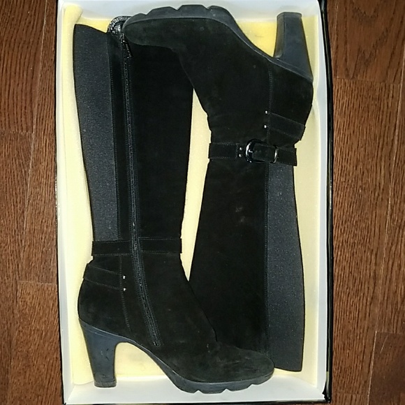 Aquatalia black suede knee high boots - Picture 1 of 5