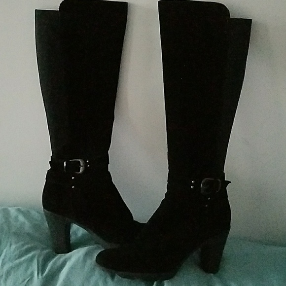 Aquatalia black suede knee high boots - Picture 2 of 5