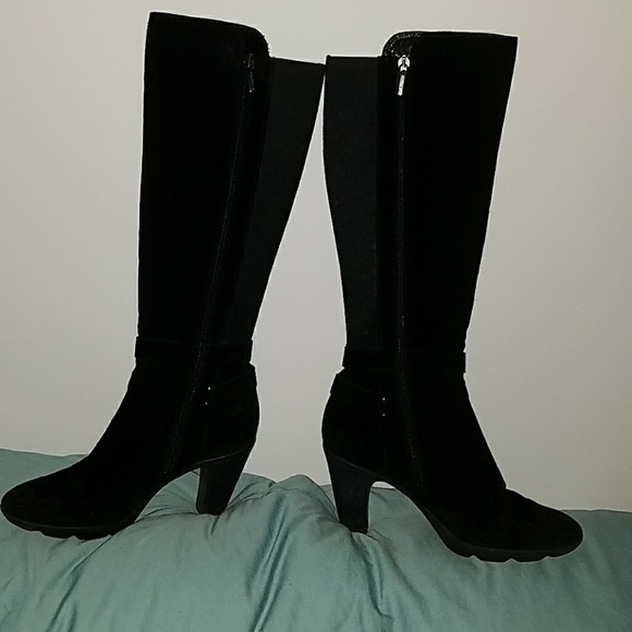 Aquatalia black suede knee high boots - Picture 3 of 5