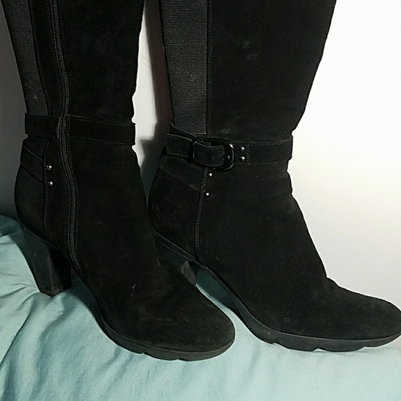 Aquatalia black suede knee high boots - Picture 4 of 5