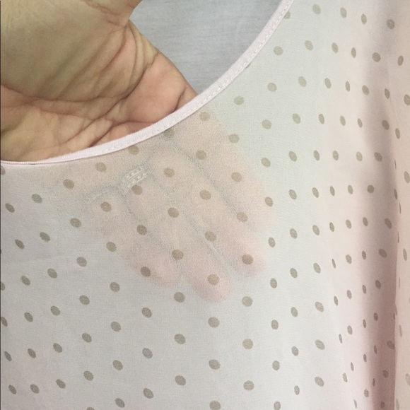 Forever 21 plus size blouse pink polka dot 3x - Picture 3 of 5