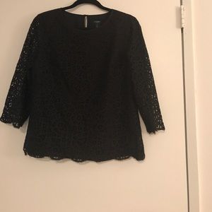 Jcrew Black Lace Blouse