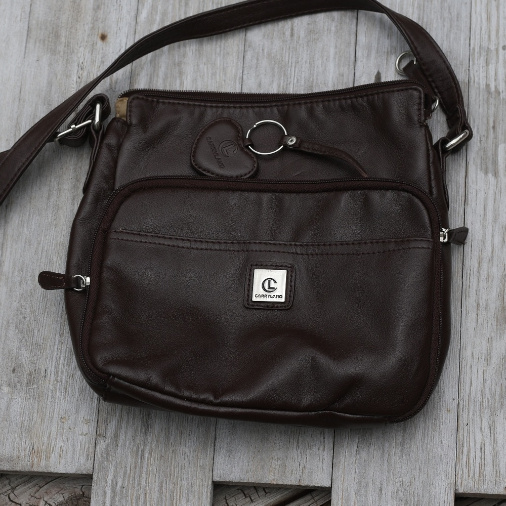 Black leather sidebag