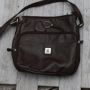 Black leather sidebag
