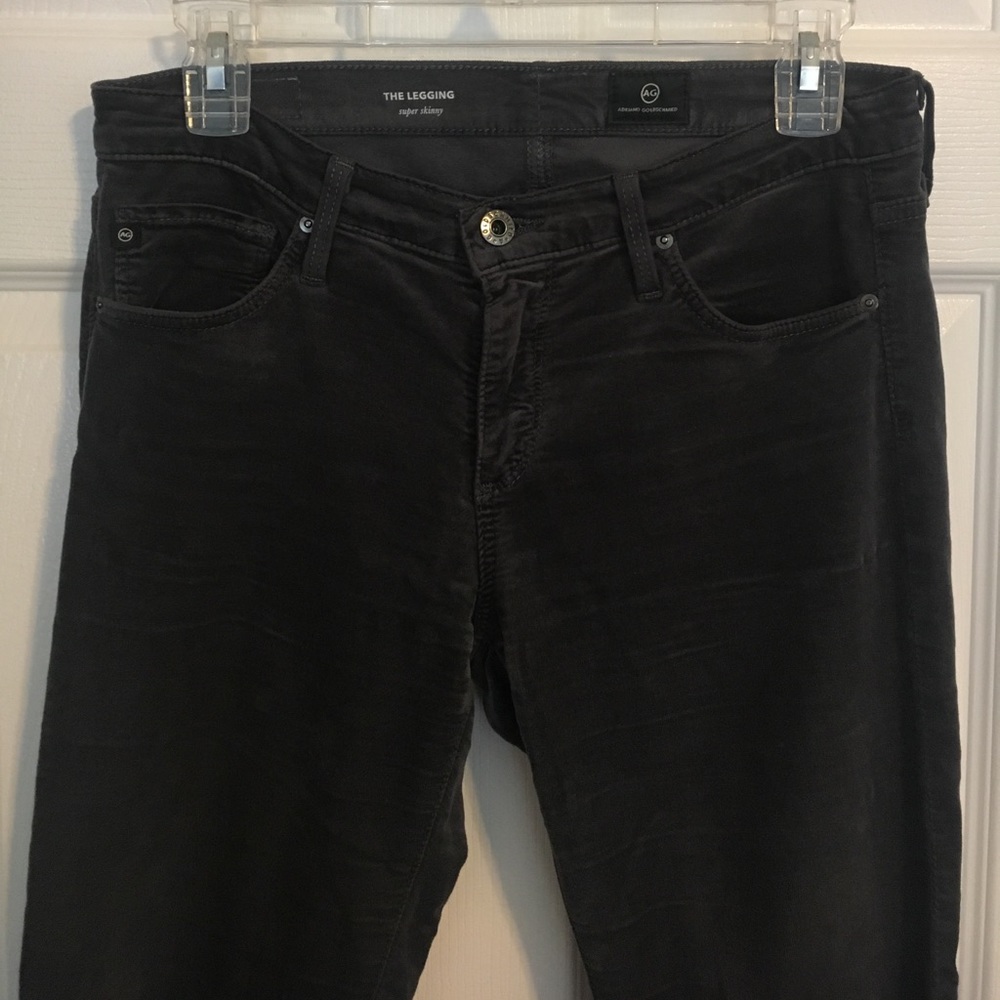 AG Gray Velvet Legging- 28