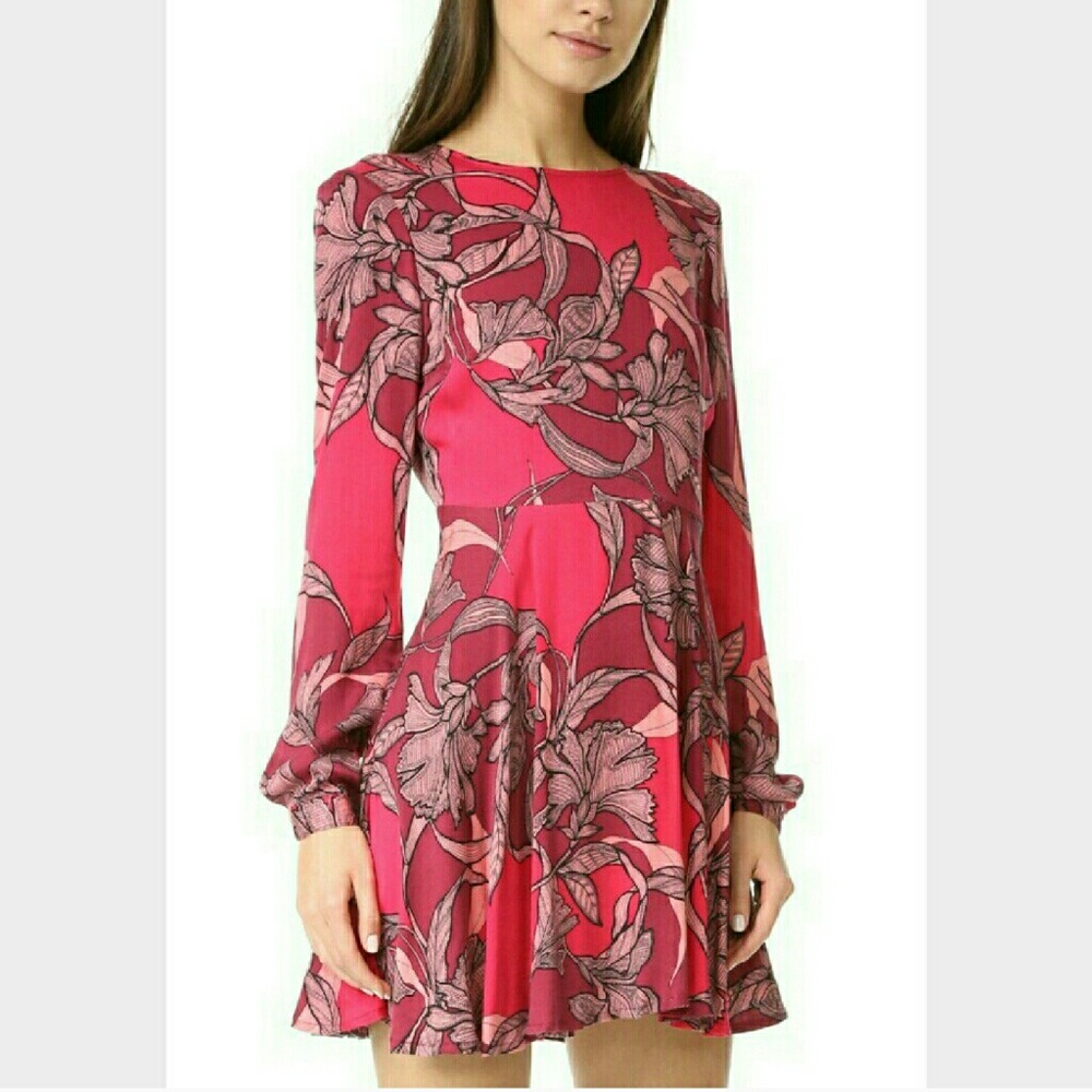 MINK PINK Femme Fatale Red Dress
