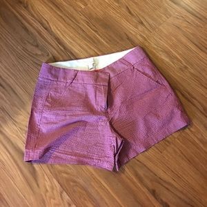 J. Crew Pink Seersucker 4" Chino Shorts