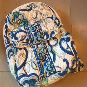 VERA BRADLEY Mediterranean White Backpack