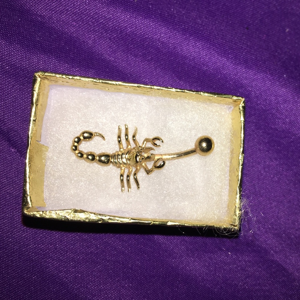 14kt gold solid belly ring