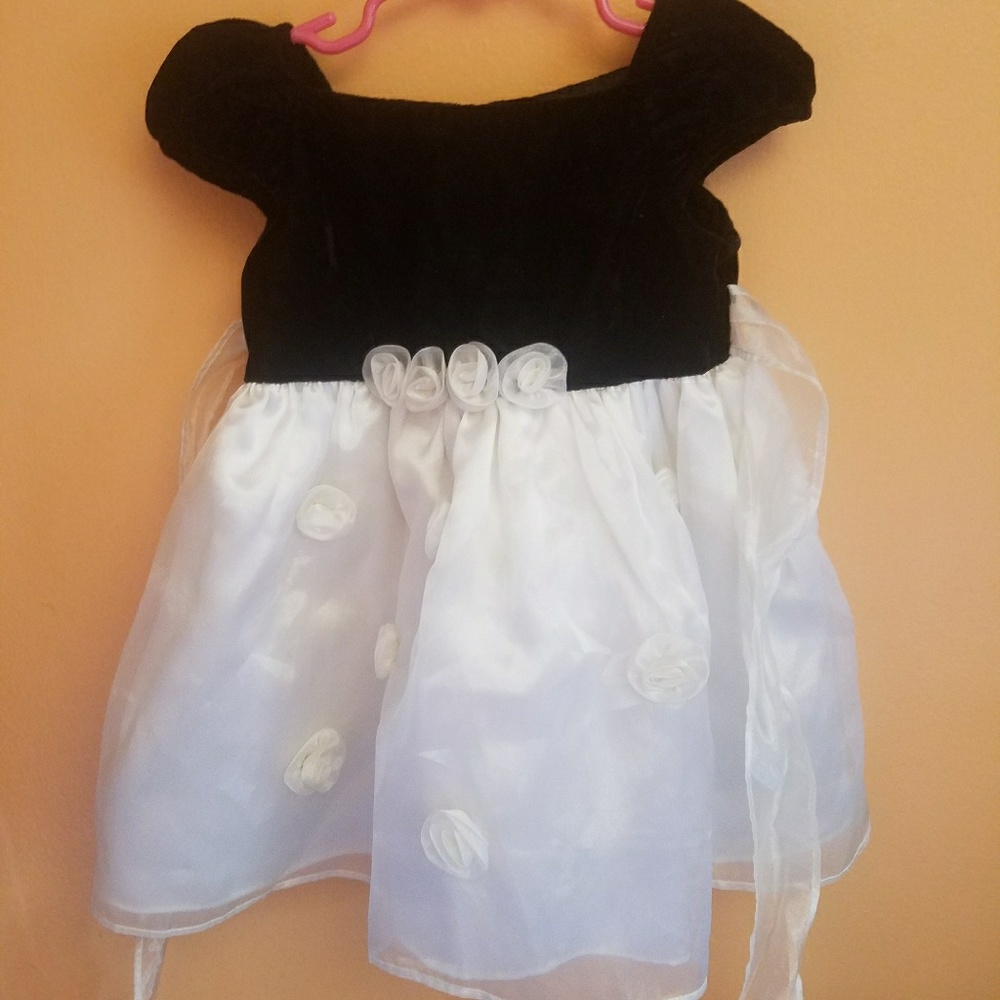 Black and White baby girls dress