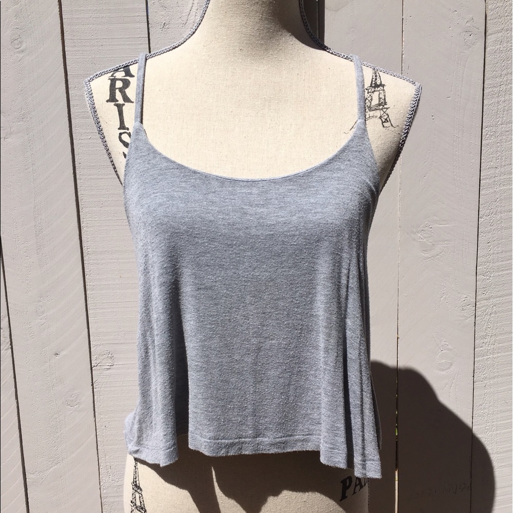 Grey Brandy Melville slightly cropped used top
