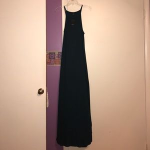 Dark green tank maxi dress