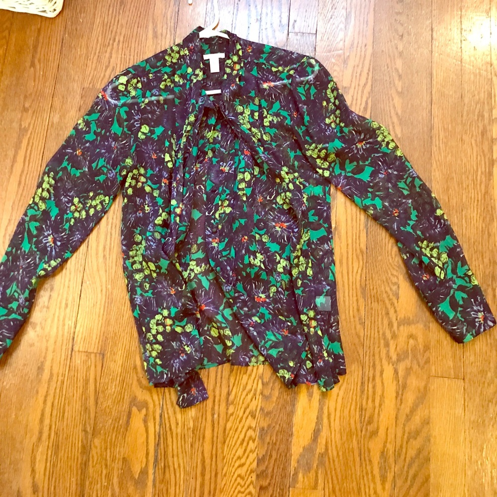 Sheer Jcrew button up