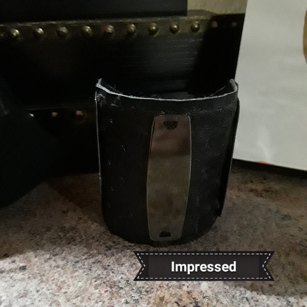 Black Cuff with metal rivets