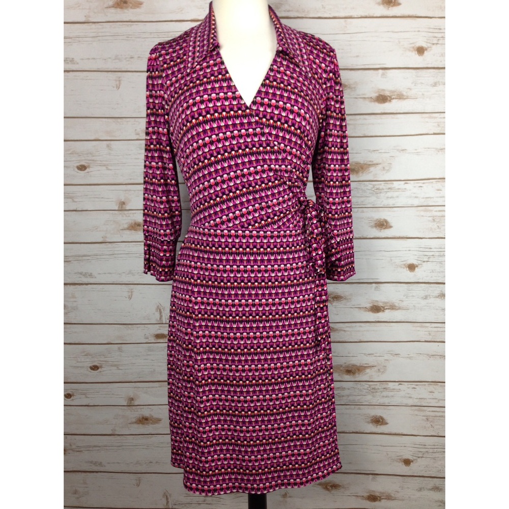 Laundry by Design Wrap Dress With 3/4 Sleeves