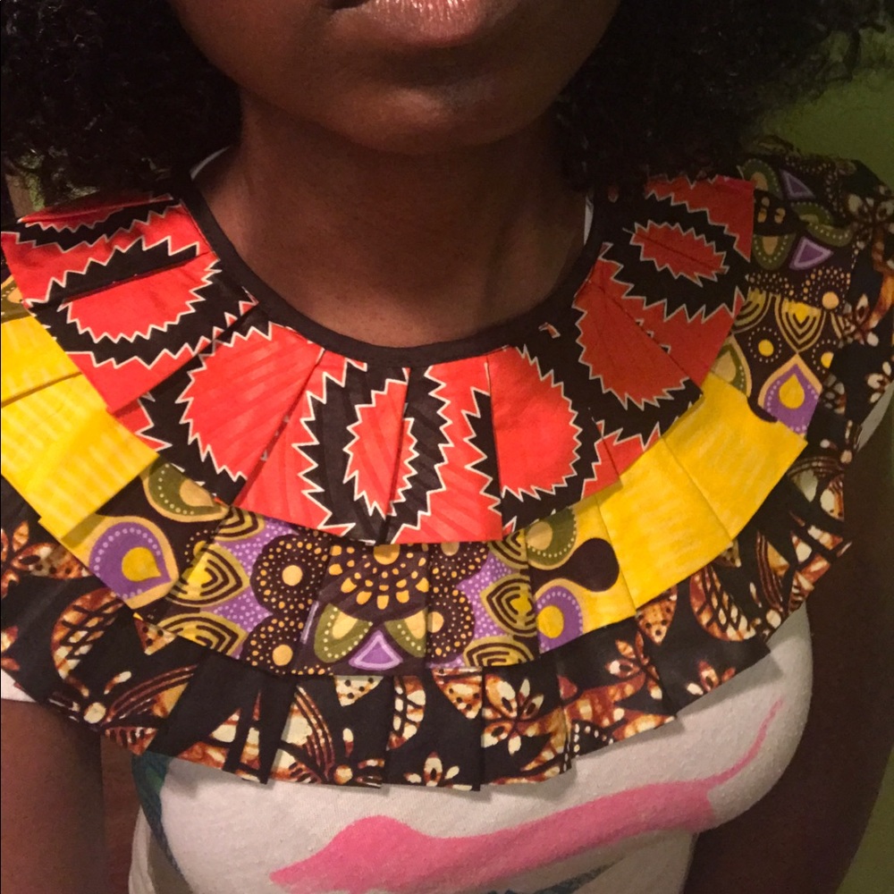 African print necklace