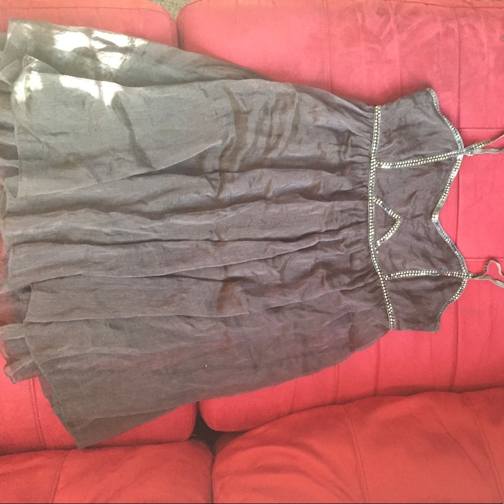 Silver/pewter L fancy dress