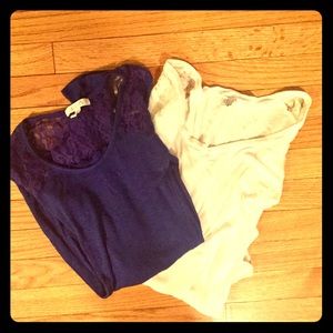 Two Delias Thumb-hole Lace Shirts Size XS