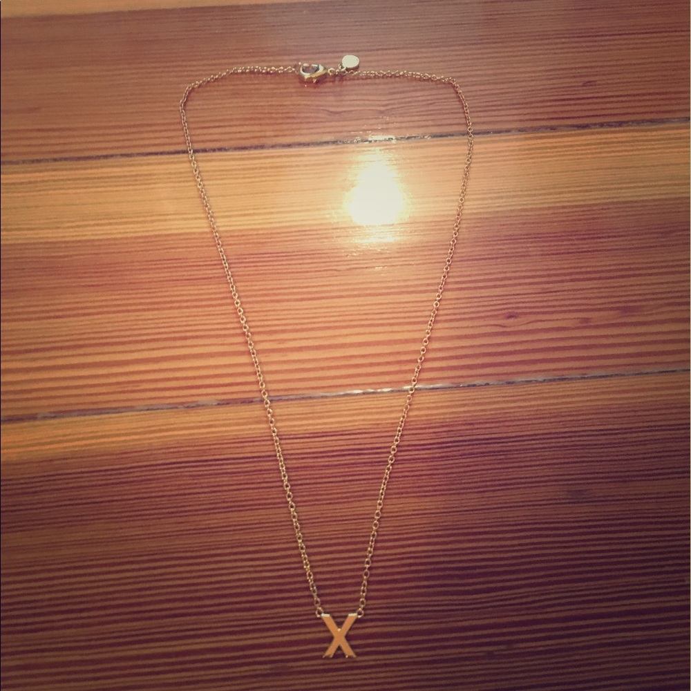 Gorjana gold x necklace