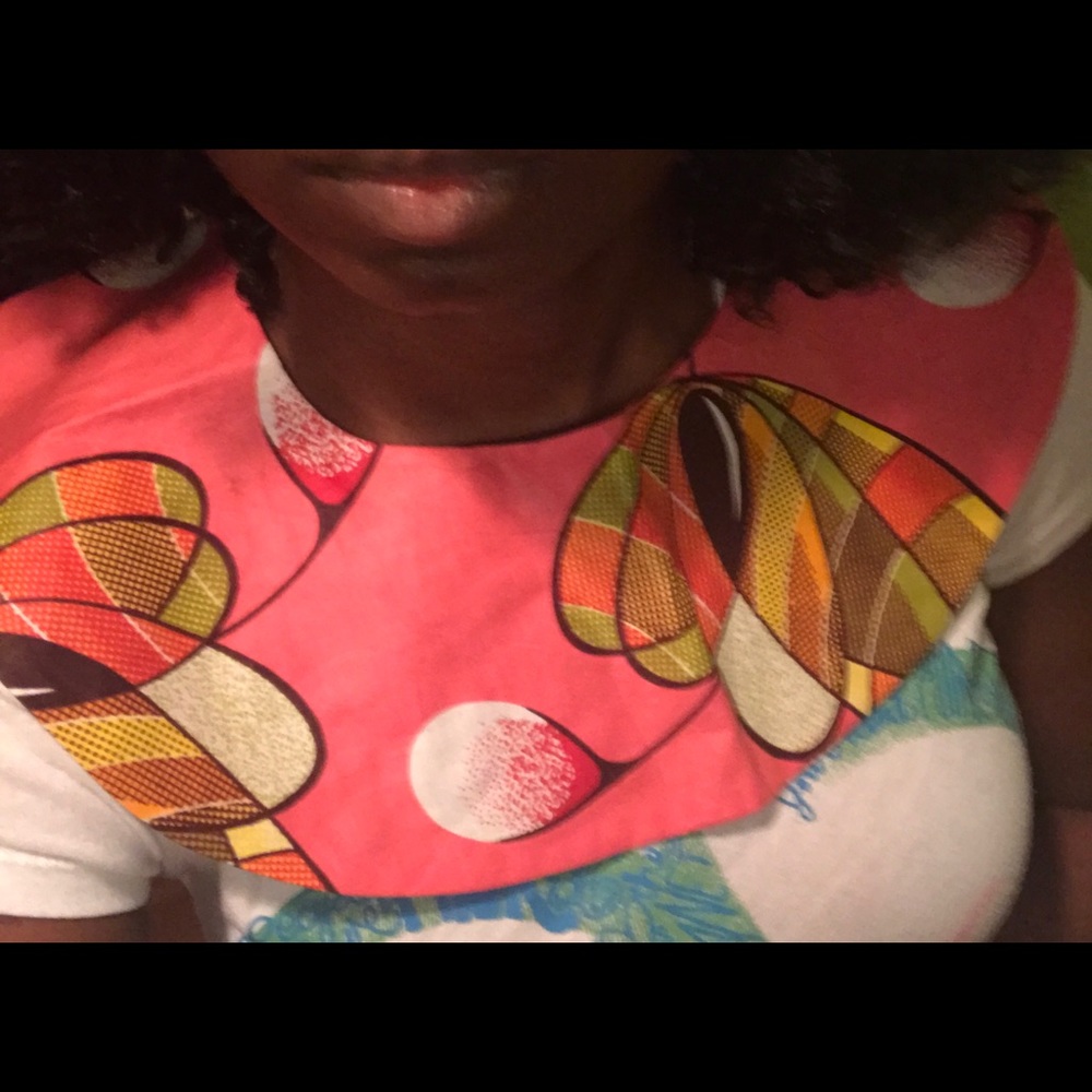 African print necklace