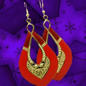 Boho Style Highly Enameled Earrings.Boho Style