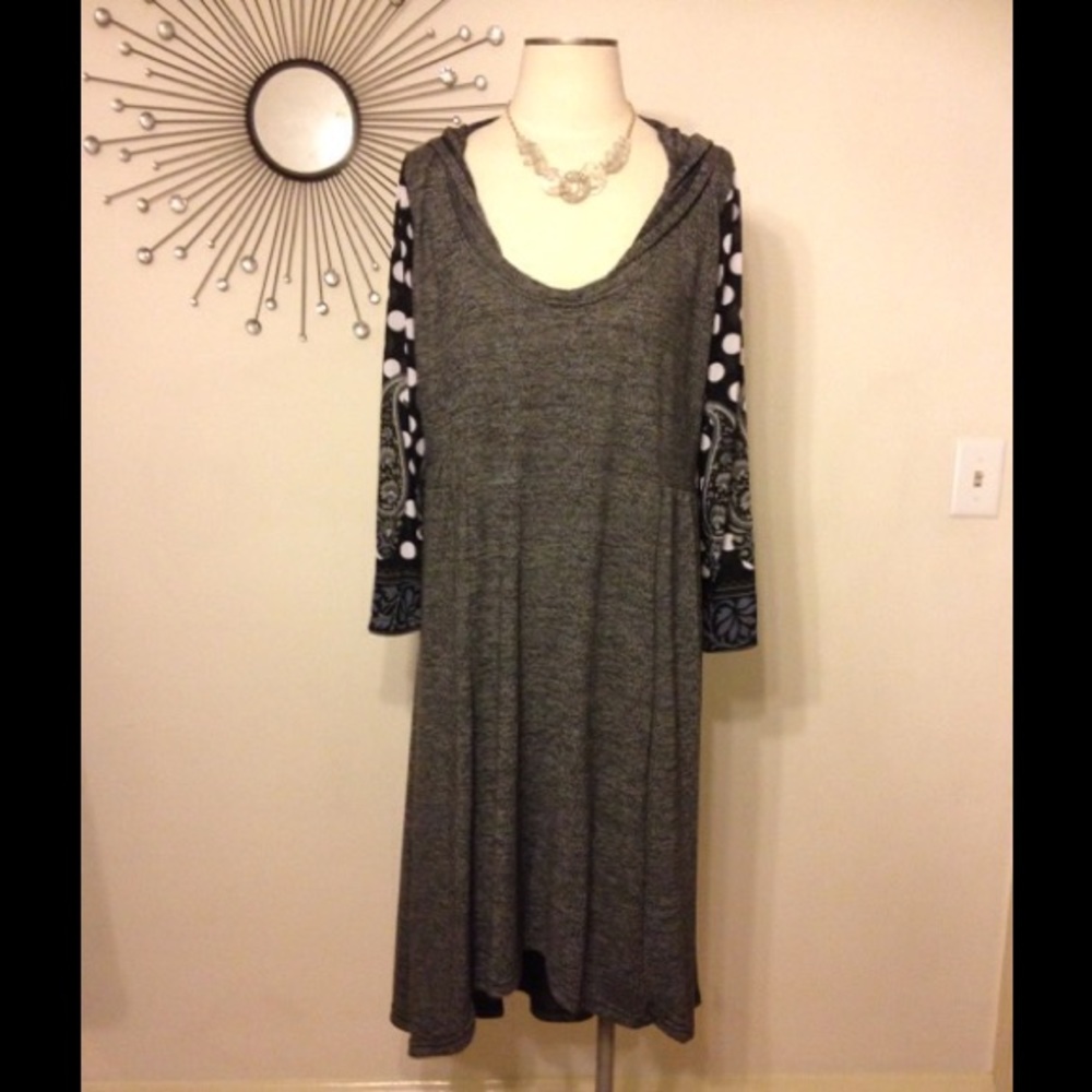 Fun Hooded Hi-Low Dress