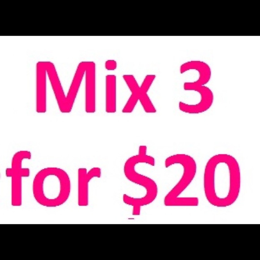 Bundle any items stating "3 for $20 eligible!"