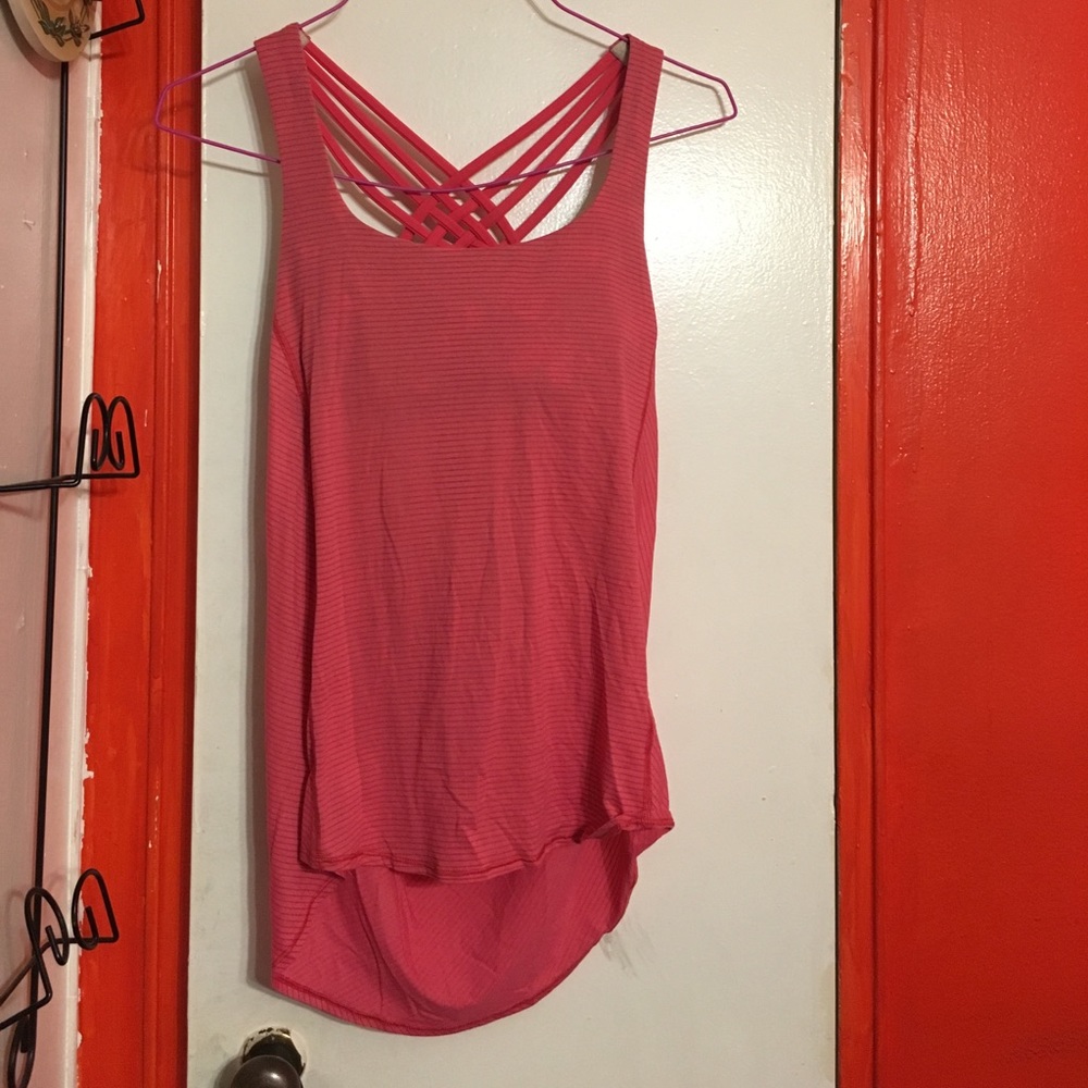 Pink lululemon tank size 6