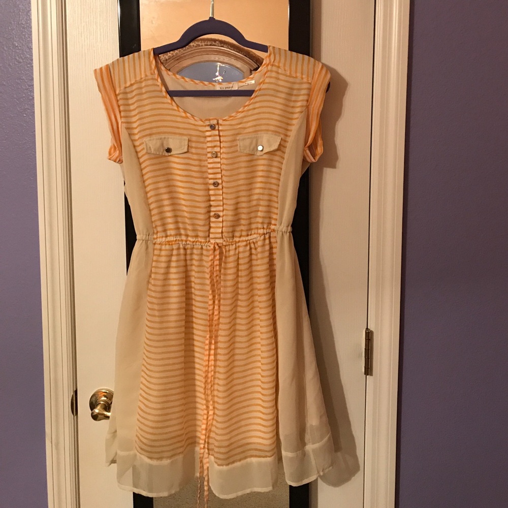 Striped yellow dress