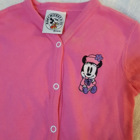 Baby Minnie mouse onesie 0-6 months - Picture 2 of 4