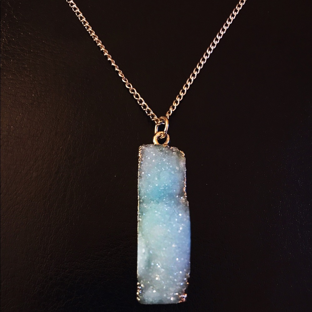 Turquoise Druzy necklace