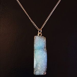 Turquoise Druzy necklace