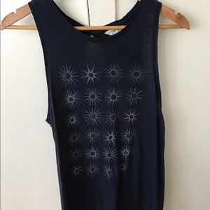 Lucky lotus keyhole back muscle tank