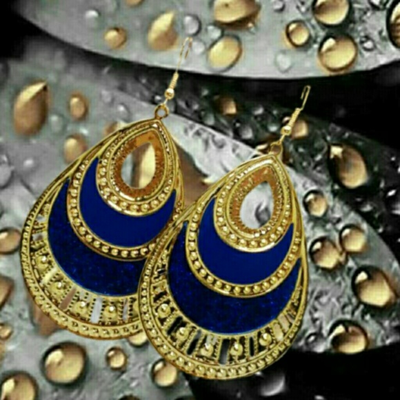 Boho Style Highly Enameled Earrings.Boho Style - Picture 3 of 5