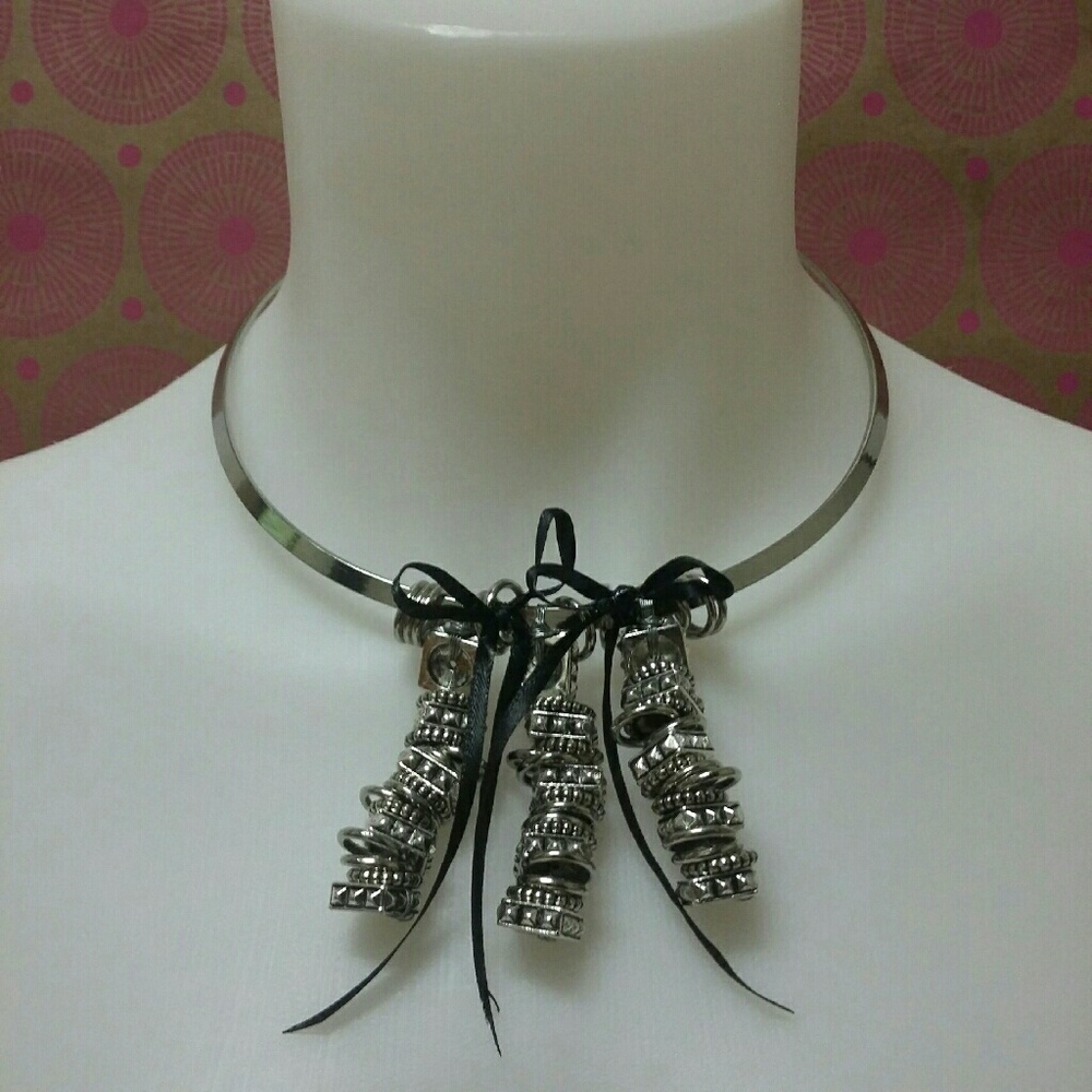 Custome made Tribal Silver Chocker with Bows