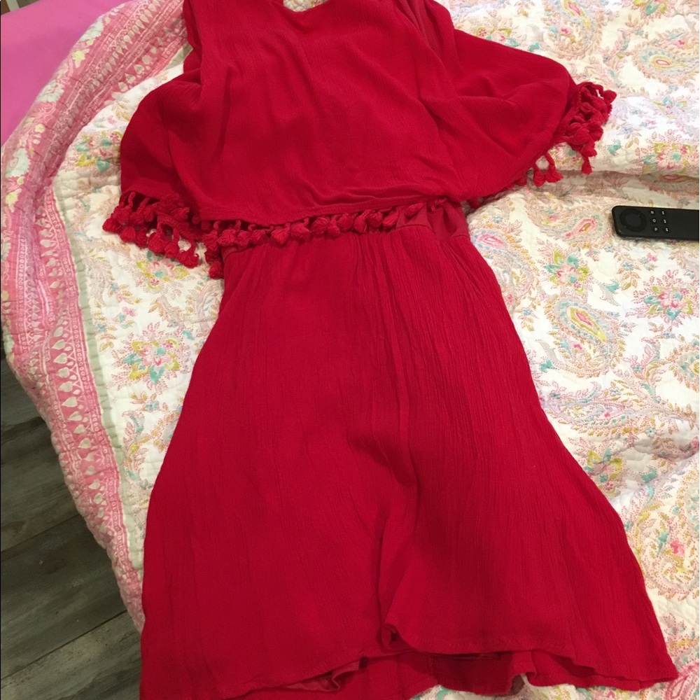 Red boutique dress
