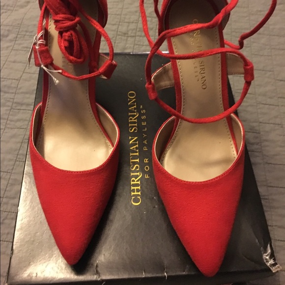 Christian Siriano Shoes Christian Siriano Red Suede Lace Christian Siriano Shoes Christian Siriano Red Suede Lace