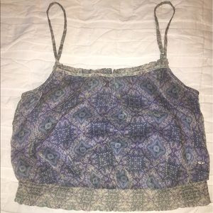 Patterned crop/tank top
