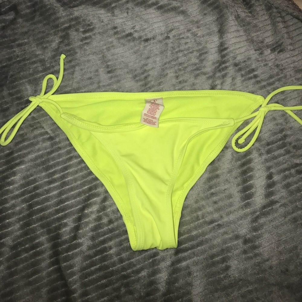 Bright yellow bikini bottoms
