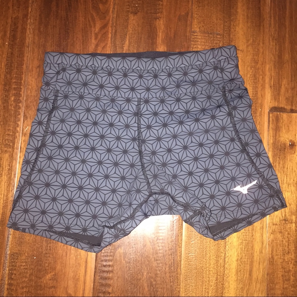 Mizuno spandex running grey pattern 4 inch XS