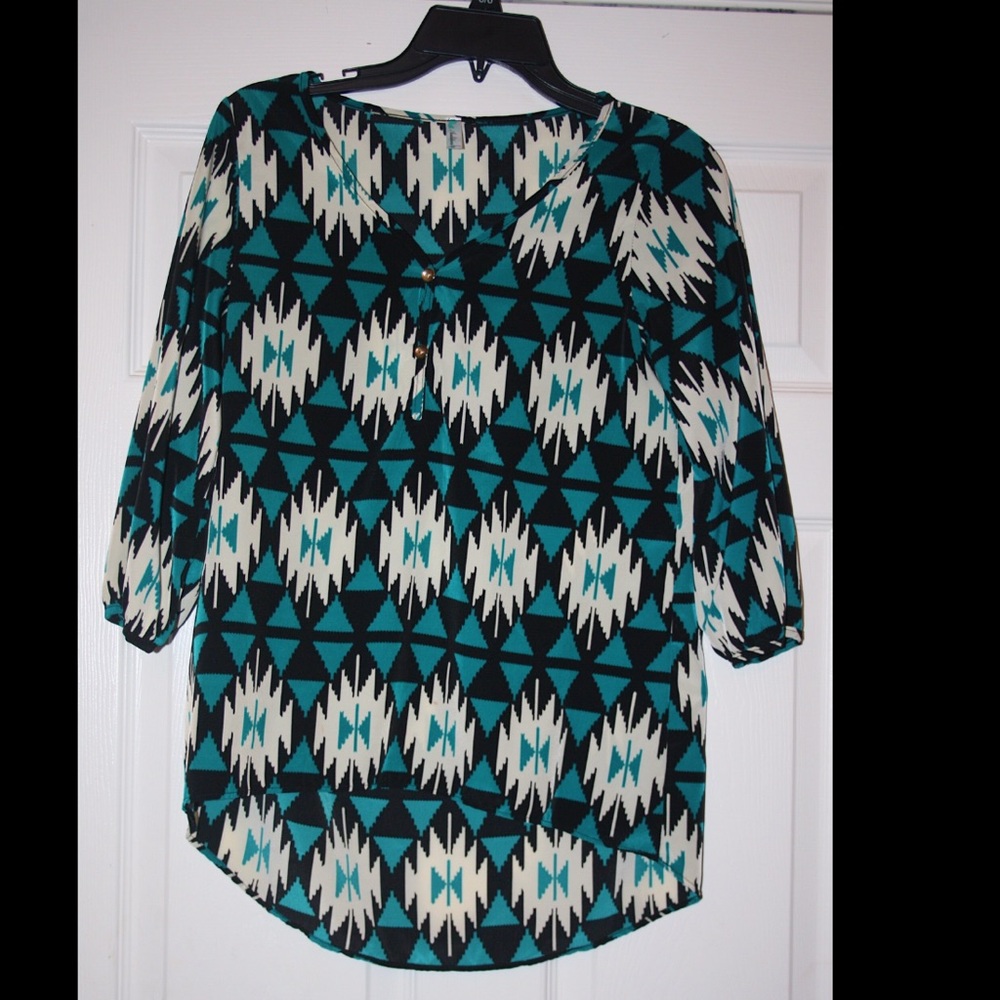 Aztec printed blouse
