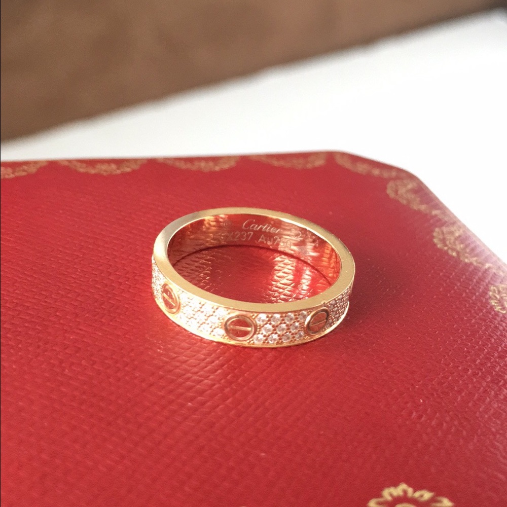 authentic Cartier LOVE dimond rounded band - Picture 2 of 4